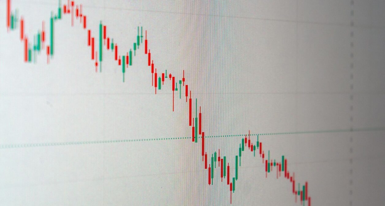 A line graph showing a declining trend